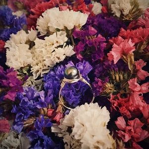 REAL Tahitian pearl wire wrapped